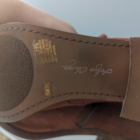 Women's Arturo Chiang Masin Western Bootie Leather Brown Size 9.5 - Picture 3 of 9